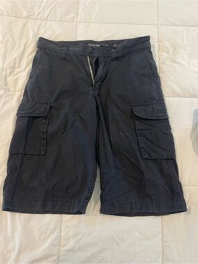 Calvin Klein Jeans Men's Dark Black Cargo Shorts
